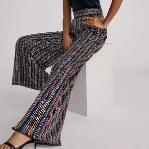 NWT Anthropologie Sequined Wide-Leg Pants by: Hutch